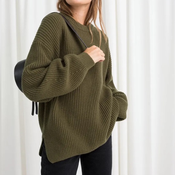 & Other Stories Sweaters - & OTHER STORIES Wool Blend Sweater Green Size Small